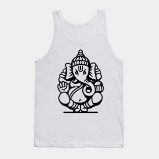 Ganesh Ganesa Ganapati Elephant 4 (black) Tank Top